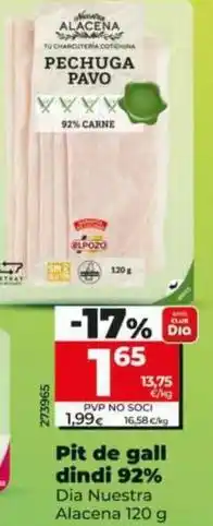 Dia Dia nuestra alacena - pechuga de pavo 92% oferta