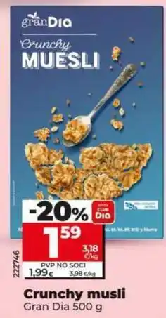 Dia Gran dia - crunchy muesli oferta
