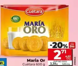 Dia Cuétara - maría oro oferta