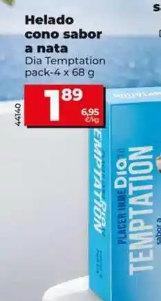 Dia Dia temptation - helado cono sabor a nata oferta