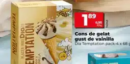 Dia Dia temptation - helado cono sabor a vainilla oferta