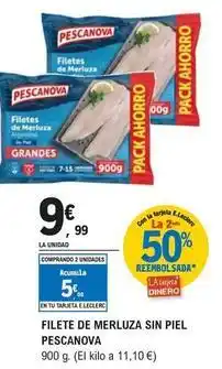 E.Leclerc Pescanova - filete de merluza sin piel oferta