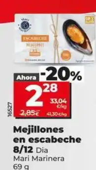 Dia Dia mari marinera - mejillones en escabeche 8/12 oferta