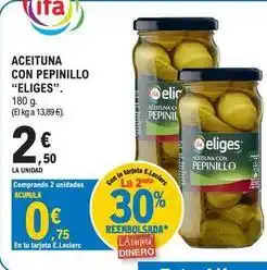 E.Leclerc Ifa eliges - aceituna con pepinillo oferta