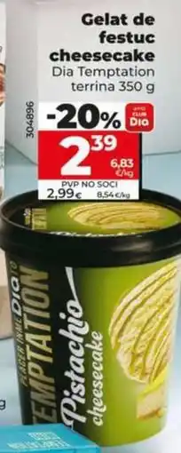 Dia Dia temptation - helado de pistacho cheesecake oferta