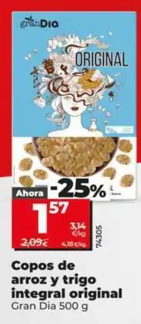 Dia Gran dia - copos de arroz y trigo integral original oferta