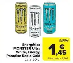 Carrefour Express Monster - energetico ultra white, energy, paradise red o gold oferta