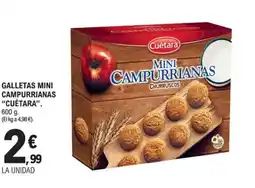 E.Leclerc CUÉTARA Galletas mini campurrianas oferta