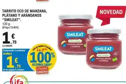 E.Leclerc SMILEAT Tarrito eco de manzana, plátano y arándanos oferta