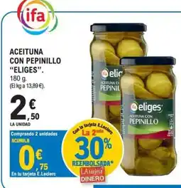 E.Leclerc ELIGES Aceituna con pepinillo oferta