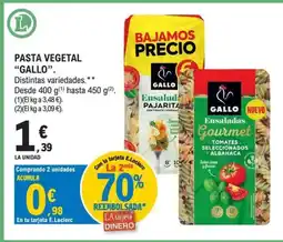 E.Leclerc GALLO Pasta vegetal oferta