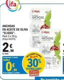 E.Leclerc ELIGES Anchoas en aceite de oliva oferta