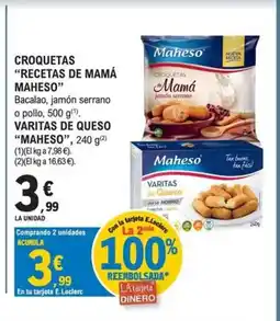 E.Leclerc MAHESO Croquetas recetas de mamá oferta