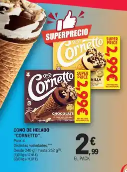 E.Leclerc CORNETTO Cono de helado oferta