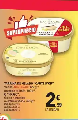 E.Leclerc CARTE D'OR Tarrina de helado oferta