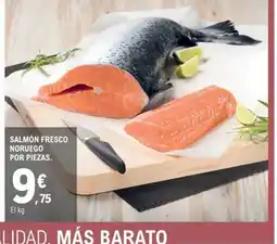 E.Leclerc Salmón fresco noruego por piezas oferta