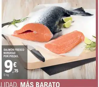 E.Leclerc Salmón fresco noruego por piezas oferta