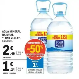 E.Leclerc FONT VELLA Agua mineral natural oferta