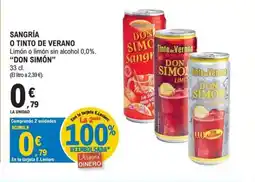 E.Leclerc DON SIMÓN Sangría o tinto de verano oferta