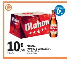 E.Leclerc MAHOU 5 ESTRELLAS Cerveza oferta