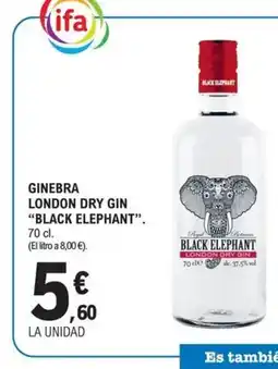 E.Leclerc BLACK ELEPHANT Ginebra london dry gin oferta
