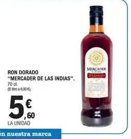 E.Leclerc MERCADER DE LAS INDIAS Ron dorado oferta