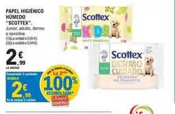 E.Leclerc SCOTTEX Papel higiénico húmedo oferta