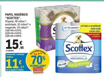 E.Leclerc SCOTTEX Papel higiénico oferta