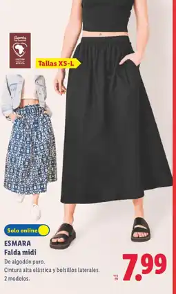 Lidl ESMARA Falda midi oferta