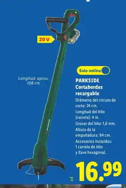 Lidl PARKSIDE Cortabordes recargable oferta