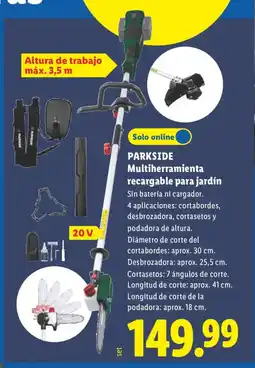 Lidl PARKSIDE Multiherramienta recargable para jardín oferta