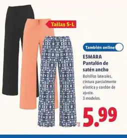 Lidl ESMARA Pantalón de satén ancho oferta