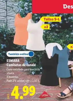 Lidl ESMARA Camisetas de canalé oferta