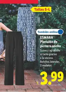 Lidl ESMARA Pantalón de pernera ancha oferta