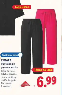 Lidl ESMARA Pantalón de pernera ancha oferta
