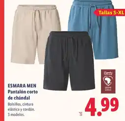 Lidl ESMARA MEN Pantalón corto de chándal oferta