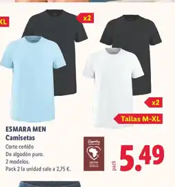 Lidl ESMARA MEN Camisetas oferta