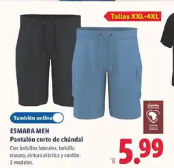 Lidl ESMARA MEN Pantalón corto de chándal oferta