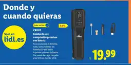 Lidl CRIVIT Bomba de aire comprimido prémium con batería oferta