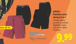 Lidl CRIVIT Pantalón corto técnico 2 en 1 oferta