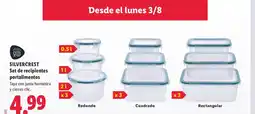 Lidl SILVERCREST Set de recipientes portalimentos oferta