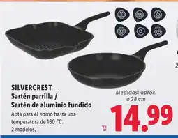 Lidl SILVERCREST Sartén parrilla / Sartén de aluminio fundido oferta