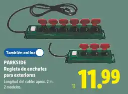 Lidl PARKSIDE Regleta de enchufes para exteriores oferta