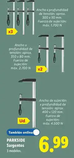 Lidl PARKSIDE Sargentos oferta
