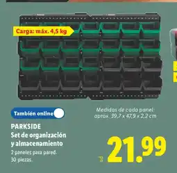 Lidl PARKSIDE Set de organización y almacenamiento oferta