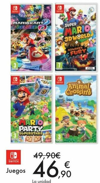 Carrefour Nintendo switch juegos oferta