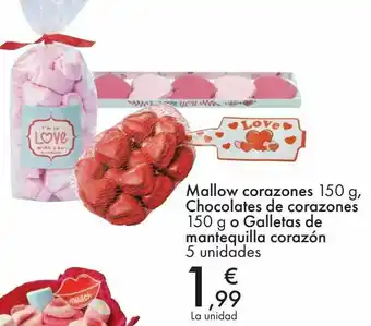 Carrefour Mallow corazones, chocolates de corazones o galletas de mantequilla corazón oferta