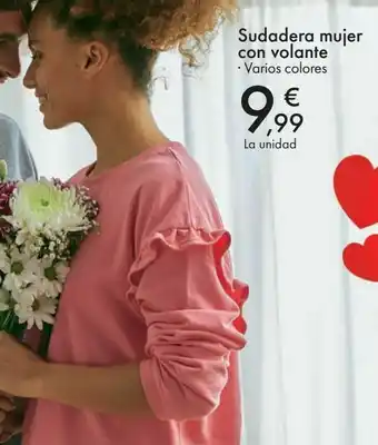 Carrefour Sudadera mujer con volante oferta