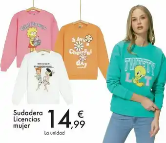 Carrefour Sudadera licencias mujer oferta