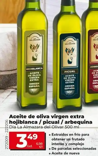 Maxi Dia Aceite de oliva virgen extra hojiblanca / picual / arbequina dia la almazara del olivar 500ml oferta